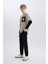 Erkek Çocuk Lastikli Paça Basic Düz Gabardin Jogger Pantolon B6713A825SM 12