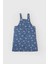 Kız Bebek Desenli Salopet Jean Elbise D9426A525SP 6