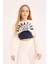 Kız Çocuk Crop Bisiklet Yaka Baskılı Sweatshirt D9919A825SP 8