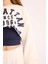Kız Çocuk Crop Bisiklet Yaka Baskılı Sweatshirt D9919A825SP 11