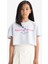 Kız Çocuk Crop Bisiklet Yaka Baskılı Kısa Kollu Tişört E0385A825SM 6