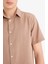 %100 Pamuk Regular Fit Polo Yaka Yazlık Kısa Kollu Gömlek D8613AX25SM 11