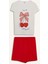 Kız Çocuk Pijama Takımı Baskılı Kısa Kollu Üst Beli Lastikli Şort E0667A825HS 17
