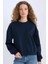 Regular Fit Bisiklet Yaka Kalın Basic Düz Sweatshirt D6645AX24WN 10