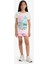 Kız Çocuk Pijama Takımı Baskılı Kısa Kollu Üst Beli Lastikli Şort E0665A825HS 11