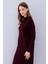 Relax Fit Yarım Balıkçı Yaka Midi Triko Bordo Elbise D8596AX24WN 11