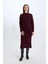 Relax Fit Yarım Balıkçı Yaka Midi Triko Bordo Elbise D8596AX24WN 14