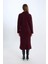 Relax Fit Yarım Balıkçı Yaka Midi Triko Bordo Elbise D8596AX24WN 16