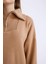 Regular Fit Fermuarlı Dik Yaka Triko Kazak Tunik B0191AX24WN 11