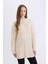 Regular Fit Bisiklet Yaka Saç Örgü Desenli Triko Kazak Tunik B4284AX24WN 8