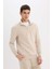 Comfort Regular Fit Rahat Kalıp Fermuarlı Dik Yaka Basic Düz Sweatshirt X7405AZ25SP 12