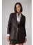 Sorbe x DeFacto Oversize Geniş Kalıp Ceket Yaka Suni Deri Düğmeli Blazer Ceket D9714AX24AU 12