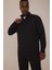 Fit Standart Fit Dik Yaka Fermuarlı Skuba Dalgıç Kumaş Sporcu Sweatshirt D7305AX25SP 12