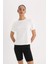 Standart Fit Bisiklet Yaka Sporcu Basic Düz Kısa Kollu Tişört D2296AX25SP 14
