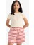 Kız Çocuk Beli Lastikli Çizgili Şort A2466A825HS 13