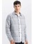 Regular Fit Kareli Flanel Uzun Kollu Gömlek E0983AX24WN 7