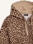 Coool Loose Fit Leopar Desenli Kapüşonlu Fermuarlı Sweatshirt E0780AX24WN 13