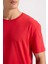 %100 Pamuk New Regular Fit Bisiklet Yaka Basic Düz Kısa Kollu Tişört E1091AXNS 11