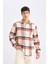 Regular Fit Kareli Flanel Uzun Kollu Gömlek E0989AX24WN 9
