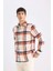 Regular Fit Kareli Flanel Uzun Kollu Gömlek E0989AX24WN 10