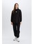 Relax Fit Kapüşonlu İçi Yumuşak Tüylü Nakışlı Kalın Sweatshirt Tunik E1203AX24WN 7