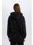 Relax Fit Kapüşonlu İçi Yumuşak Tüylü Nakışlı Kalın Sweatshirt Tunik E1203AX24WN 10