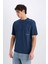 %100 Pamuk Boxy Fit Bisiklet Yaka Baskılı Kısa Kollu Tişört C2138AX25SP 8