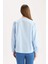 Regular Fit Bisiklet Yaka Flamlı Pamuk Uzun Kollu Bluz D8809AX25SP 12