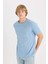 %100 Pamuk Regular Fit Bisiklet Yaka Baskılı Kısa Kollu Tişört D8203AX25SP 8