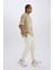 Fit Sporcu Jogger Eşofman Altı Standart Fit Basic Düz Cepli Beli Paçası Lastikli D3742AX24WN 10