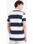 %100 Pamuk Regular Fit Polo Yaka Çizgili Kısa Kollu Tişört D7934AX25SP 12