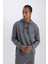 Fit Standart Fit Kapüşonlu Basic Düz Sporcu Sweatshirt D3736AX24WN 12