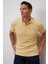 %100 Pamuk Slim Fit Dar Kesim Polo Yaka Nakışlı Kısa Kollu Tişört D7665AX25SP 9