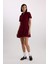 Polo Yaka Basic Düz Kısa Kollu Pileli Mini Elbise D4203AX24AU 11