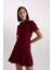Polo Yaka Basic Düz Kısa Kollu Pileli Mini Elbise D4203AX24AU 13