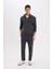 Regular Fit Eşofman Altı İçi Polarlı Basic Düz Cepli Beli Bağcıklı Düz Paça D7836AX25SP 9