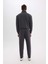 Regular Fit Eşofman Altı İçi Polarlı Basic Düz Cepli Beli Bağcıklı Düz Paça D7836AX25SP 14