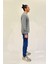 Erkek Bisiklet Yaka Rahat Kalıp 3 Iplik Kalın Ar Nakışlı Sweatshirt SPR24SW33 2