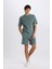 Regular Fit Düz Paça Cepli Basic Düz Şort B8792AX25SM 9