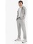 Regular Fit Fleto Cepli Düz Paça Kalın Eşofman Altı D7601AX25SP 8