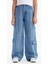 Kız Çocuk Wide Leg Kargo Geniş Bol Paça Jean Pantolon D9695A825SM 14