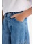 Kız Çocuk Wide Leg Kargo Geniş Bol Paça Jean Pantolon D9695A825SM 15