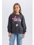 Kız Çocuk Barbie Relax Fit Bisiklet Yaka Sweatshirt D8831A825SP 12