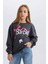Kız Çocuk Barbie Relax Fit Bisiklet Yaka Sweatshirt D8831A825SP 14