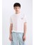 %100 Pamuk Regular Fit Bisiklet Yaka Baskılı Kısa Kollu Tişört D5561AX25SP 6