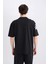 %100 Pamuk Oversize Geniş Kalıp Bisiklet Yaka Baskılı Kısa Kollu Tişört D9506AX25SP 10