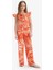 Kız Çocuk Wide Leg Geniş Paça Desenli Beli Lastikli Pamuklu Pantolon D7610A825SM 8