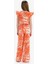 Kız Çocuk Wide Leg Geniş Paça Desenli Beli Lastikli Pamuklu Pantolon D7610A825SM 12