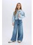 Kız Çocuk Düğmeli Cepli Denim Ceket D9698A825SP 14