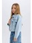 Kız Çocuk Düğmeli Cepli Denim Ceket D9698A825SP 15